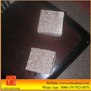 Cheap Pink Granite Cube G663, Granite Cubes 10x10x5 Paving Stone Pink, Chinese Natural Granite G663 Cube Stone,G663 Pink Paver Stone, Cobble, Curbstone, Road Edge Stone,Curbstones for Garden