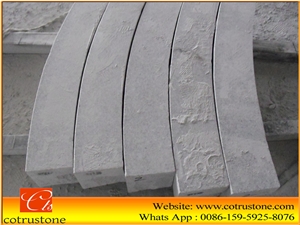 China Cheap Popular G603 Grey Granite Flamed Bevel Edge Kerbstones, Chamfered 5*5cm Curbstones, Granite Road Side Stone, Garden Paving Decoration, Natural Building Stone Curbs, Kerbs Project