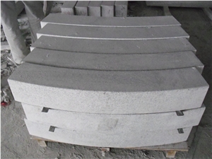 China Cheap Popular G603 Grey Granite Flamed Bevel Edge Kerbstones, Chamfered 5*5cm Curbstones, Granite Road Side Stone, Garden Paving Decoration, Natural Building Stone Curbs, Kerbs Project