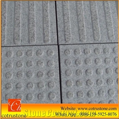 China Factory Best Price Natural G655 Granite Blind Stone Pavers for Sale,G655 China Light Grey Sesame Grey Granite Hazel White Sandblasted Tactile Pedestrian Pavers Blind Road Pavers,Driveway