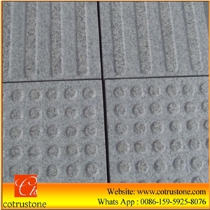 China Factory Best Price Natural G655 Granite Blind Stone Pavers for Sale,G655 China Light Grey Sesame Grey Granite Hazel White Sandblasted Tactile Pedestrian Pavers Blind Road Pavers,Driveway
