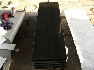 China Granite Absolute Black Hebei Black Polished Kitchen Countertop,Bar Top,Island Top,Bullnosed Desk Tops, Bench Tops,Work Top,Hebei Black Granite Countertops,Black Granite Kitchen Countertop