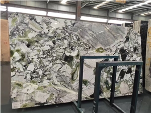 Cold Jade/Primavera Marble,Cold Jade Marble Pattern/White Beauty Marble/Cool Emerald Marble,Primavera Marble Ice Green Cold Jade Green Black Grey Marble Slab,Own Quarry Ice Green/Cold Jade/Primavera