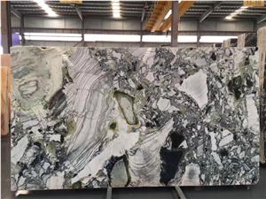 Cold Jade/Primavera Marble,Cold Jade Marble Pattern/White Beauty Marble/Cool Emerald Marble,Primavera Marble Ice Green Cold Jade Green Black Grey Marble Slab,Own Quarry Ice Green/Cold Jade/Primavera