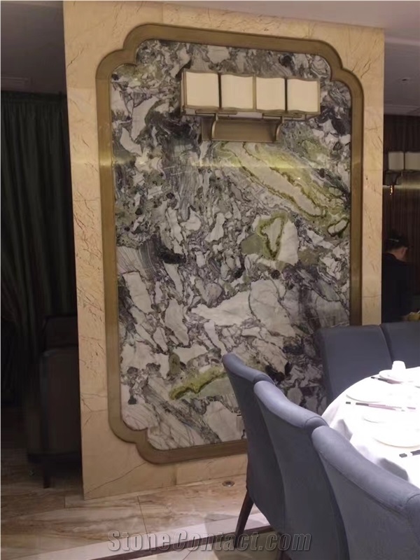 Cold Jade/Primavera Marble,Cold Jade Marble Pattern/White Beauty Marble/Cool Emerald Marble,Primavera Marble Ice Green Cold Jade Green Black Grey Marble Slab,Own Quarry Ice Green/Cold Jade/Primavera