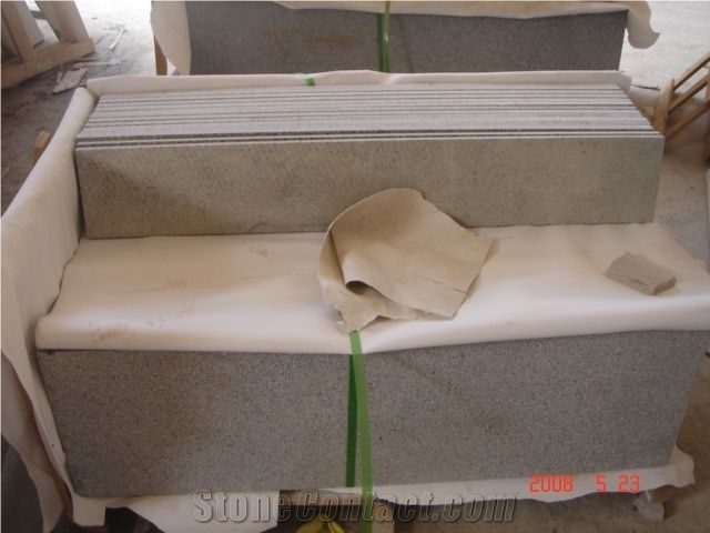 G614 Stone Steps for Stairs, G614 Grey Granite Stairs，China Grey Granite Outdoor Steps Staircase with Anti-Slide, Indoor Deck Stair, Building Stones Stair Treads, Stair Riser，Cheap Price,G614 Granite