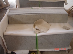 G614 Stone Steps for Stairs, G614 Grey Granite Stairs，China Grey Granite Outdoor Steps Staircase with Anti-Slide, Indoor Deck Stair, Building Stones Stair Treads, Stair Riser，Cheap Price,G614 Granite