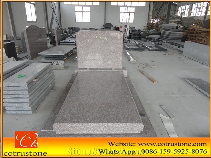 G617 Pink Granite Tombstone & Monument,G617 Poland Tombstones Granite Gravestone, Cross Tombstone, Winggreen,Lilac Pink Granite Tombstone & Monument, Pearl Pink Granite, Misty Rose Granite Gravestone
