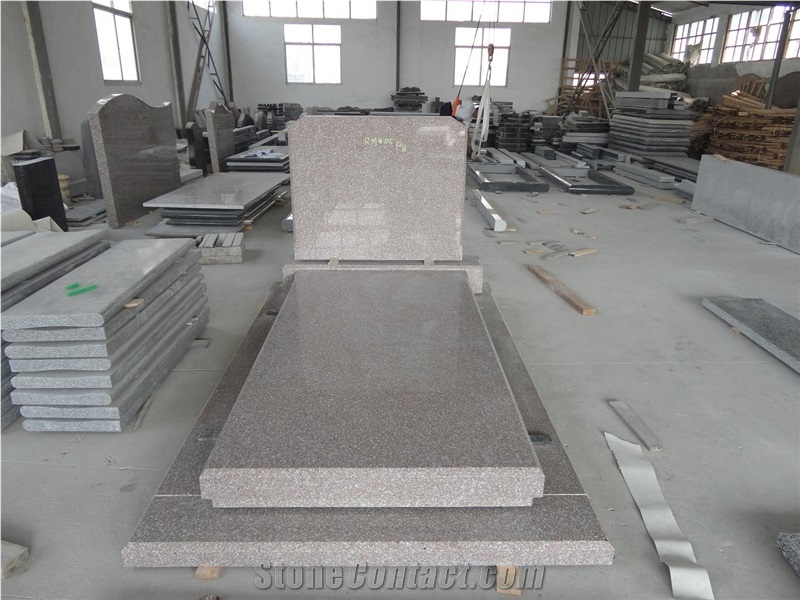 G617 Pink Granite Tombstone & Monument,G617 Poland Tombstones Granite Gravestone, Cross Tombstone, Winggreen,Lilac Pink Granite Tombstone & Monument, Pearl Pink Granite, Misty Rose Granite Gravestone