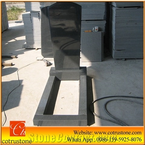 G654 Granite Tombstone/Monument,G654 Granite Tombstone&Monument Design/Sesame Black Granite Western Style,Monument Head Stone, G654 Granite Tombstone, G654 Black Granite Tombstone
