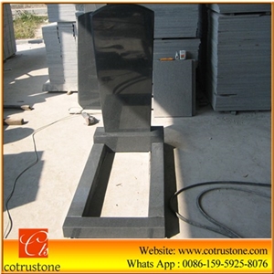 G654 Granite Tombstone/Monument,G654 Granite Tombstone&Monument Design/Sesame Black Granite Western Style,Monument Head Stone, G654 Granite Tombstone, G654 Black Granite Tombstone