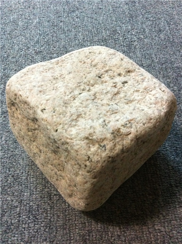 G682 Granite Cube Stone/Rustic Yellow/Pavers/Yellow Granite/Paving Stone,Chinese Wholesale Yellow Granite Patio Pavers, Easy Lay Driveways Granite Cobbles, G682 Cobbles Paving,G682 Wholesale Granite