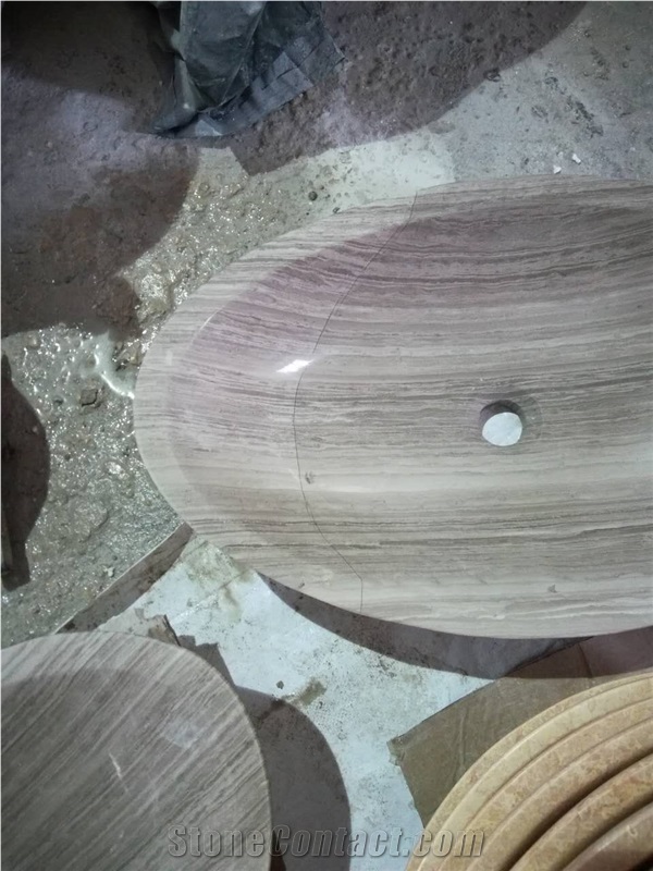 Grey Wooden Marble Basins, Centaurus Emperador Basins, Natural Stone Basin, Kitchen Sinks, Light Grey Wood Grain Marble Sinks, Wooden Vein Marble Sinks,Bathroom Sinks/Basins, Wash Bowl,Wooden Vein Mar
