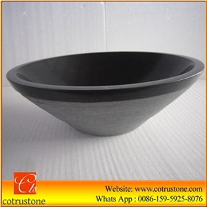 Guangxi Black Marble Wash Basin,Guangxi Black Marble Sinks,Bathroom Basins,Vessel Sinks,China Black Marble Sinks,Good Quality Natural Guangxi Black