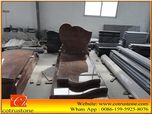 Multicolor Red Granite Headstone,Multicolor Red Granite Gravestone,Multicolor Red Cross Tombstones,Custom Monuments