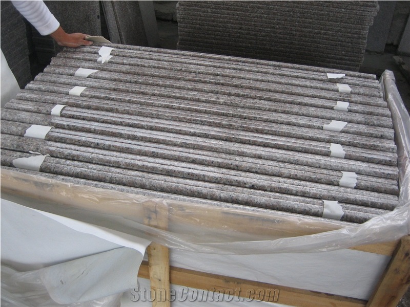 Natural Polished G635 Granite Step(Caved),G635 Granite Stairs & Steps , Classic Pink, Pink Granite,G635 Granite Step, G635 Pink Granite Steps