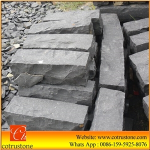 Natural Split Zhangpu Black Basalt Paving Stone, Outside Stone Landscaping Outdoor Plaza Cubes Paver,China Zhangpu Black Basalt Cobble Stone All Size
