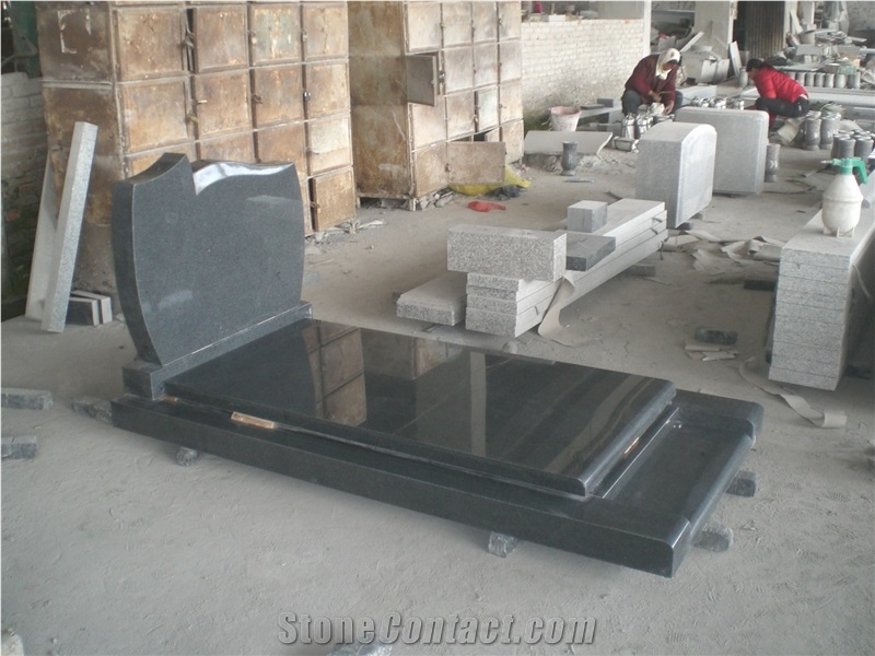 Polished G654 Granite Cross Tombstones,Sesame Black,Pandang Black Granite Head Mounument,G654 Granite Headstone,G654 Tombstone,Granite Monument,Wholesale Cheap G654 Slabs Tiles on Tombstone