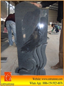 Polished G654 Granite Tombstones, Russia Style Tombstone/Monument G654 Granite Tombstone/Monument