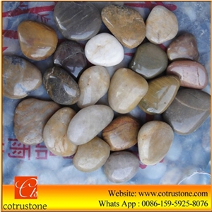 Polished Mixed Colors Pebbles,Multi Color Pebble,Multicolor Nature Stone Pebbles,Cobble Stone Driveway & Walkway Pebble, River Walkway Pebble Stone