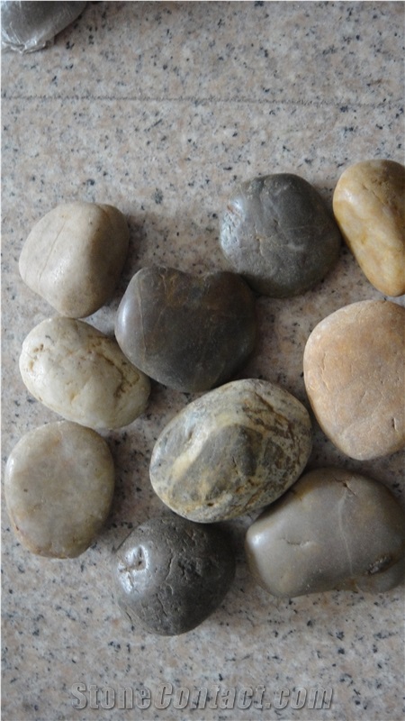 Polished Mixed Colors Pebbles,Multi Color Pebble,Multicolor Nature Stone Pebbles,Cobble Stone Driveway & Walkway Pebble, River Walkway Pebble Stone