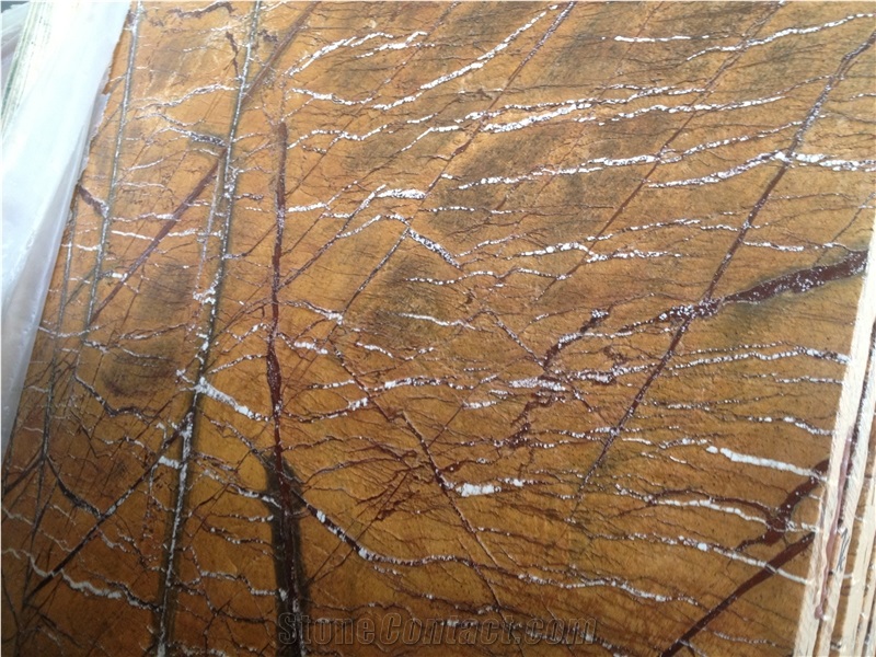 Rainforest Yellow,Rainforest Gold Marble Tiles & Slabs,India Yellow Marble Slabs & Tiles,Factory Price Import Rainforest Yellow Marble Slabs for Home Decoration,Tropical Rainforest Brown,Wall Covering