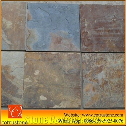 Rusty Slate,Multicolor Slate,Slate Wall Decor,Slate Ledge Stone,Slate Tile,Slate Wall Panel,Chinese Cheap Culture Stone,Slate Cultured Stone,Natural Surface for Wall Decoration