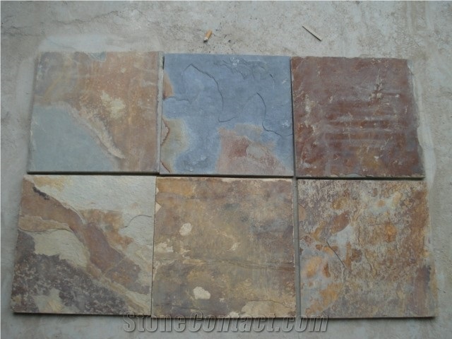 Rusty Slate,Multicolor Slate,Slate Wall Decor,Slate Ledge Stone,Slate Tile,Slate Wall Panel,Chinese Cheap Culture Stone,Slate Cultured Stone,Natural Surface for Wall Decoration