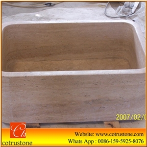 Sunny Beige Marble Square Kitchen Sink, Sunny Marble Sinks & Basins,Sunny Beige Marble Antique Square ( Rectangular ) Sink, Cream Marfil Cheap Marble