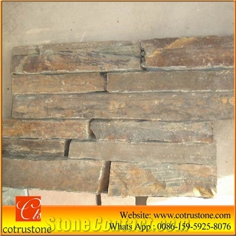 Yellow Slate, Wall Cladding, Cultured Stone, Stacked Stone Veneer Wall Panel,Cheap Price Good Quality Chinese Peacock Yellow Slate Stacked Stone Veneer, Stone Wall Decor, Exposed Wall Stone,Yellow Sla