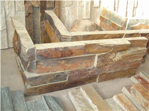 Yellow Slate, Wall Cladding, Cultured Stone, Stacked Stone Veneer Wall Panel,Cheap Price Good Quality Chinese Peacock Yellow Slate Stacked Stone Veneer, Stone Wall Decor, Exposed Wall Stone,Yellow Sla
