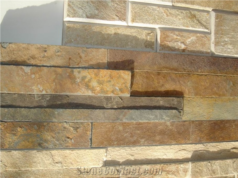 Yellow Slate, Wall Cladding, Cultured Stone, Stacked Stone Veneer Wall Panel,Cheap Price Good Quality Chinese Peacock Yellow Slate Stacked Stone Veneer, Stone Wall Decor, Exposed Wall Stone,Yellow Sla