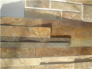 Yellow Slate, Wall Cladding, Cultured Stone, Stacked Stone Veneer Wall Panel,Cheap Price Good Quality Chinese Peacock Yellow Slate Stacked Stone Veneer, Stone Wall Decor, Exposed Wall Stone,Yellow Sla