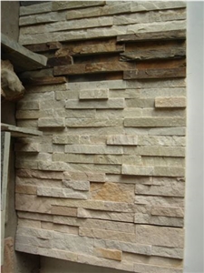 Yellow Slate, Wall Cladding, Cultured Stone, Stacked Stone Veneer Wall Panel,Cheap Price Good Quality Chinese Peacock Yellow Slate Stacked Stone Veneer, Stone Wall Decor, Exposed Wall Stone,Yellow Sla