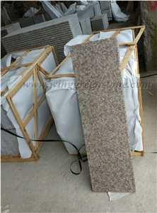 Cheapest G687 Polished Granite/Peach Red Polished Granite/China Pink Polished Granite for Stair,Steps & Risers, Treads and Threshold