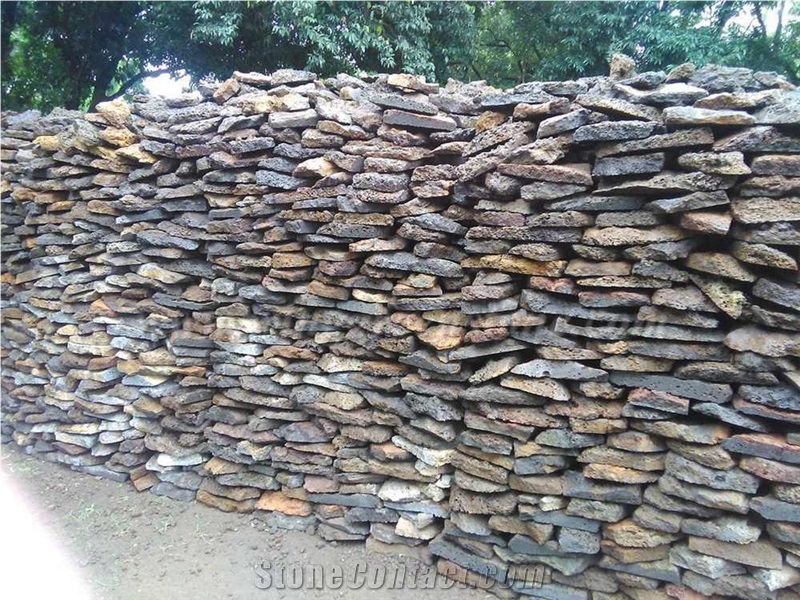 Gray Volcanic Stone,Lava Stone,Random Andesite Sawn Flagstones,Flagstone Courtyard,Garden Landscaping Paving Stone,Flagstone Wall