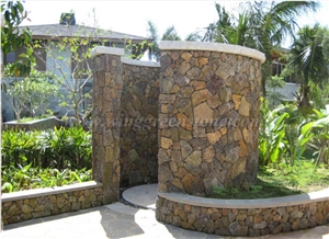 Gray Volcanic Stone,Lava Stone,Random Andesite Sawn Flagstones,Flagstone Courtyard,Garden Landscaping Paving Stone,Flagstone Wall