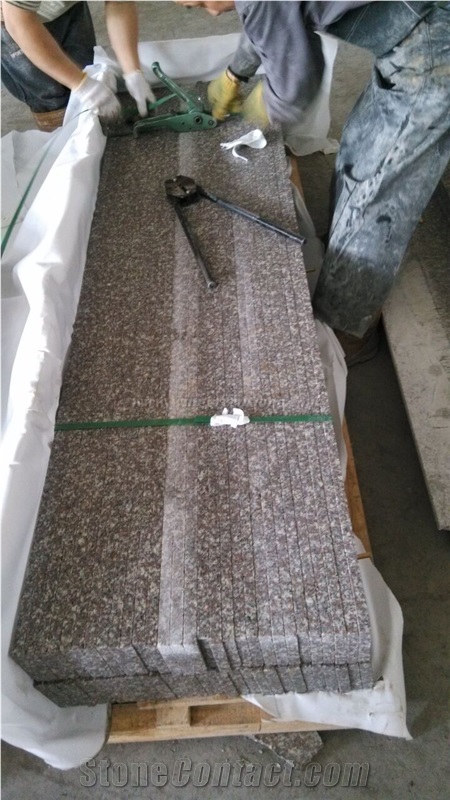 High Quality Polished G664 Granite/Luo Yuan Red Granite/ Brainbrook Brown Granite/Black Spots Brown Granite/China Pink for Kitchen Countertops