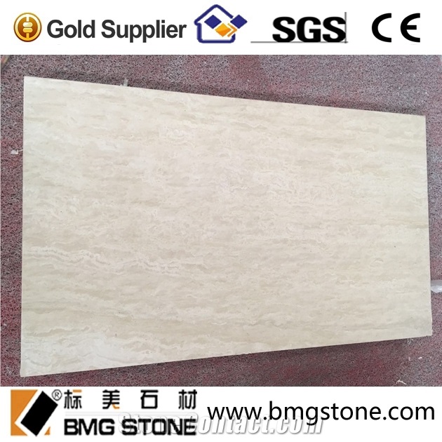 Light Travertine Vein Cut Stairs & Steps, Beige Classic Travertine