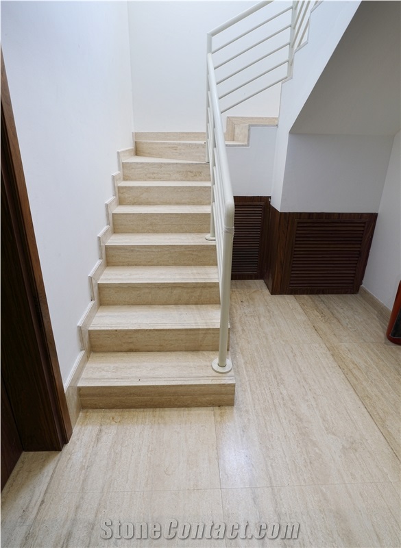 White Travertine Stair Steps