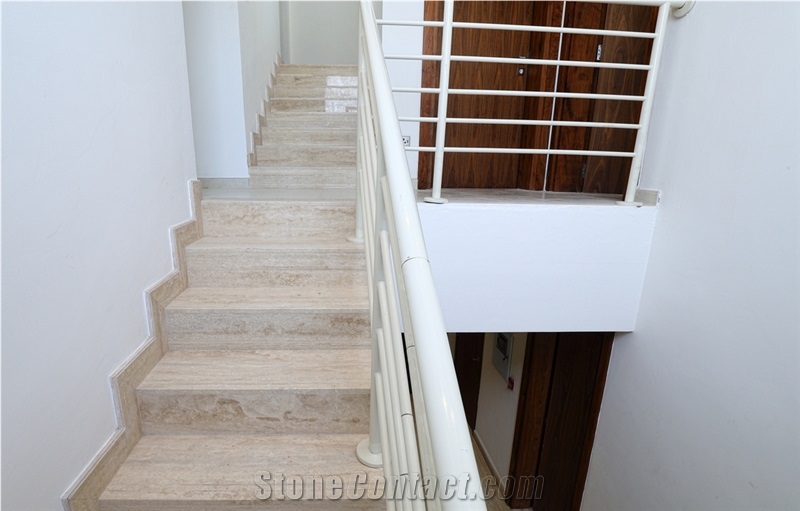 White Travertine Stair Steps