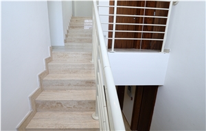 White Travertine Stair Steps