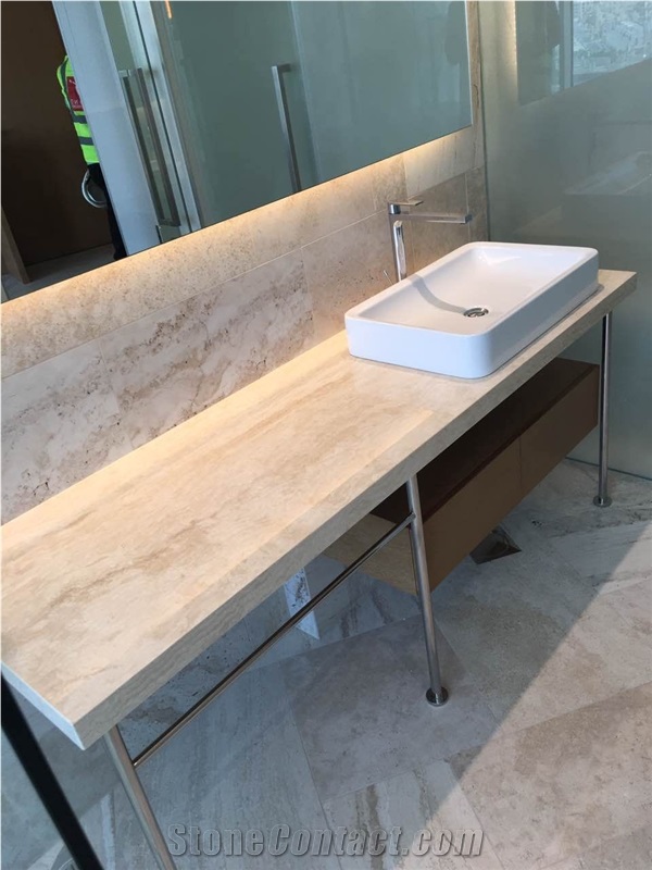 White Travertine Stair Steps