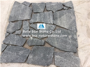 Black Quartzite Tumbled Random Flagstone,Quartzite Crazy Stone,Black Irregular Flagstones,Quartzite Random Stone,Black Flagstone Walkway Pavers,Quartzite Flagstone Wall,Quartzite Flagstone Courtyard