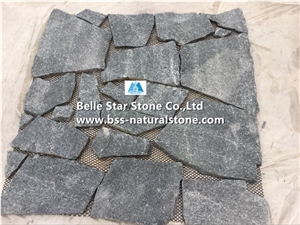 Black Quartzite Tumbled Random Flagstone,Quartzite Crazy Stone,Black Irregular Flagstones,Quartzite Random Stone,Black Flagstone Walkway Pavers,Quartzite Flagstone Wall,Quartzite Flagstone Courtyard