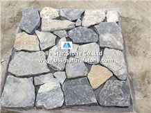 Blue Quartzite Little Tumbled Random Flagstone,Quartzite Crazy Stone,Blue Flagstone Wall,Quartzite Irregular Flagstones,Quartzite Flagstone Walkway Pavers,Flagstone Wall,Quartzite Flagstone Courtyard