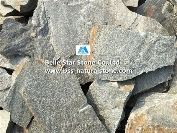 Green Quartzite Random Flagstone,Green Crazy Stone,Quartzite Irregular Flagstones,Green Flagstone Wall,Quartzite Flagstone Walkway Pavers,Natural Flagstone Courtyard,Green Flagstone Paving,Landscaping