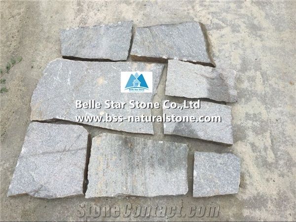 Green Quartzite Random Flagstone,Green Crazy Stone,Quartzite Irregular Flagstones,Green Flagstone Wall,Quartzite Flagstone Walkway Pavers,Natural Flagstone Courtyard,Green Flagstone Paving,Landscaping