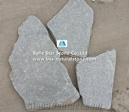Green Quartzite Tumbled Random Flagstone,Green Flagstone Wall,Quartzite Irregular Flagstones,Green Crazy Stone,Natural Quartzite Flagstone Walkway Pavers,Landscaping Wall Facade Stone,Flagstone Paving