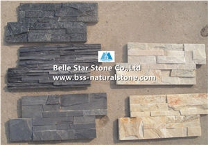 Green Split Face Slate 18x35cm Ledgestone,Riven Slate Culture Stone,Green Slate Stacked Stone,Slate S Cut Stone Cladding,Natural Slate Wall Panels,S Cut Stone Panels,Thin Stone Veneer Facade